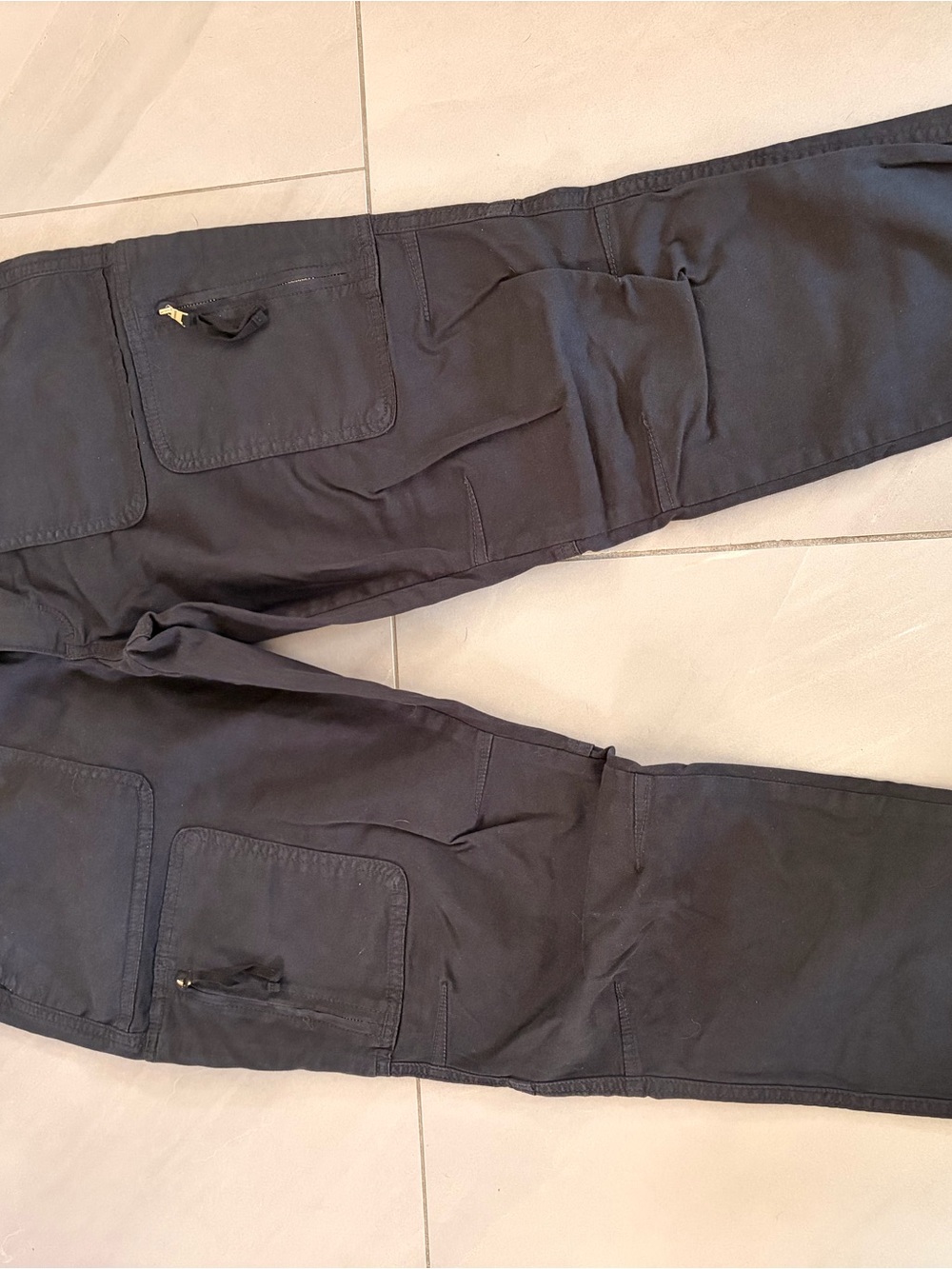 White House Black Market Black Cargo Pants with Zip Pockets